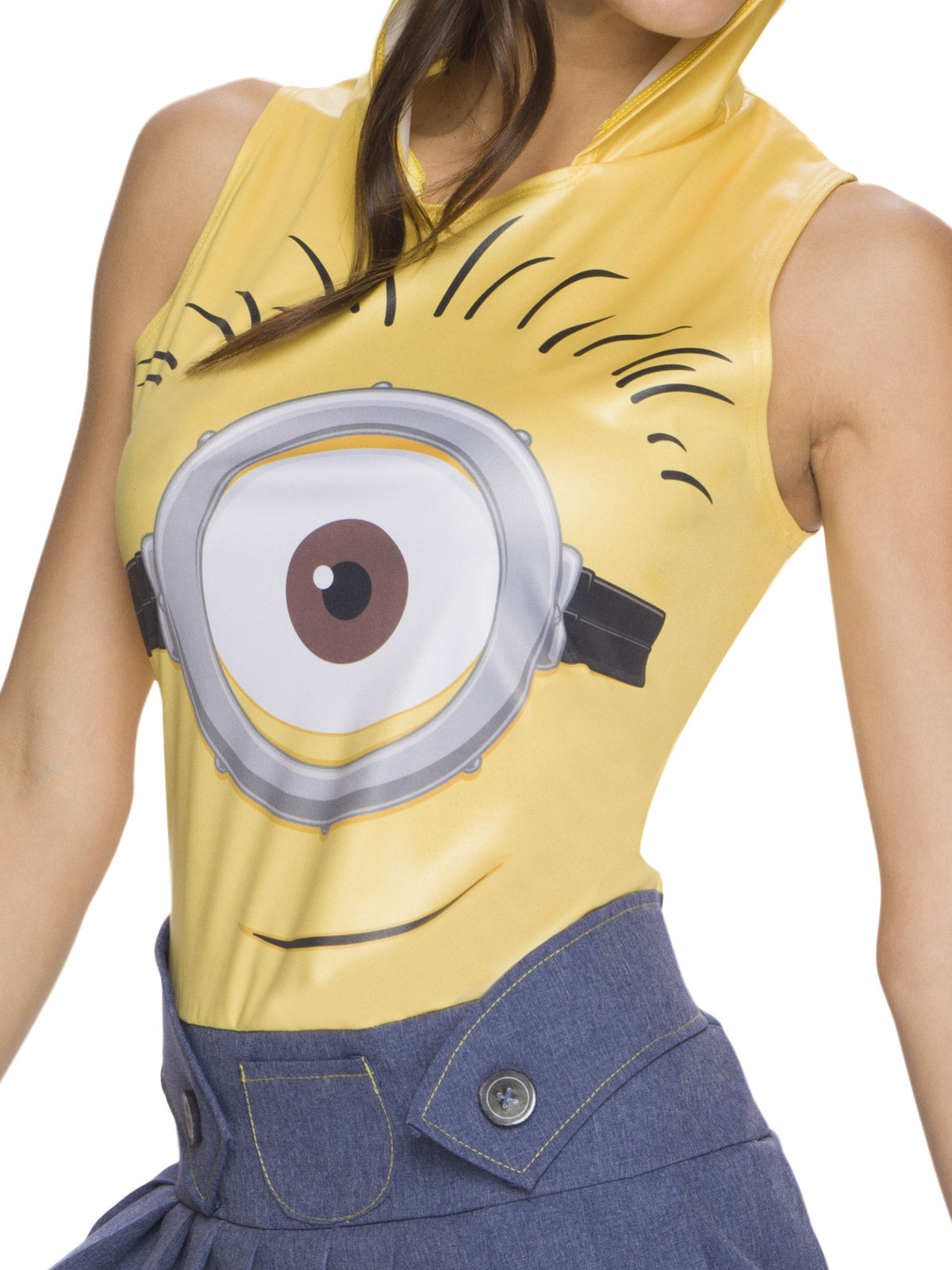 MINION FACE DRESS, ADULT - Back