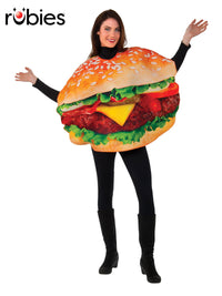 BURGER COSTUME, ADULT - STD - Front