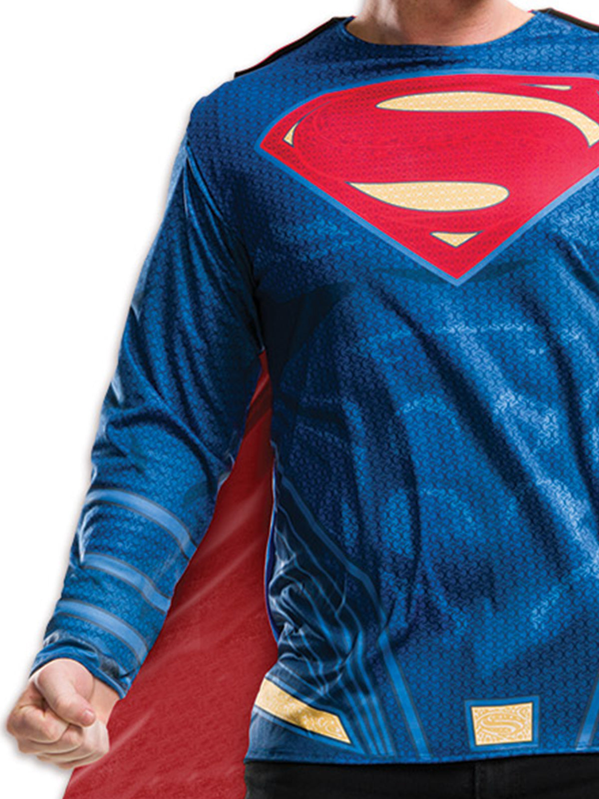 SUPERMAN DAWN OF JUSTICE COSTUME TOP, ADULT - Back