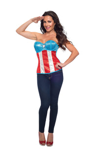 AMERICAN DREAM SEQUINED CORSET, ADULT - Front