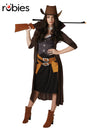 GUNSLINGER WOMANS COSTUME, ADULT - Front