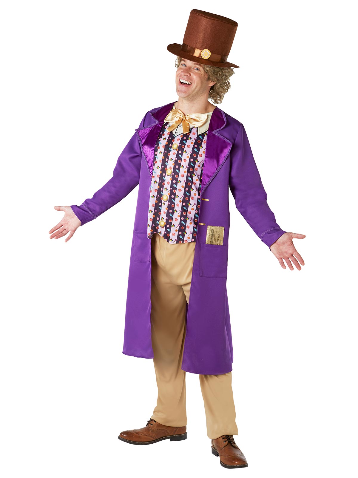 WILLY WONKA DELUXE COSTUME, ADULT - Back