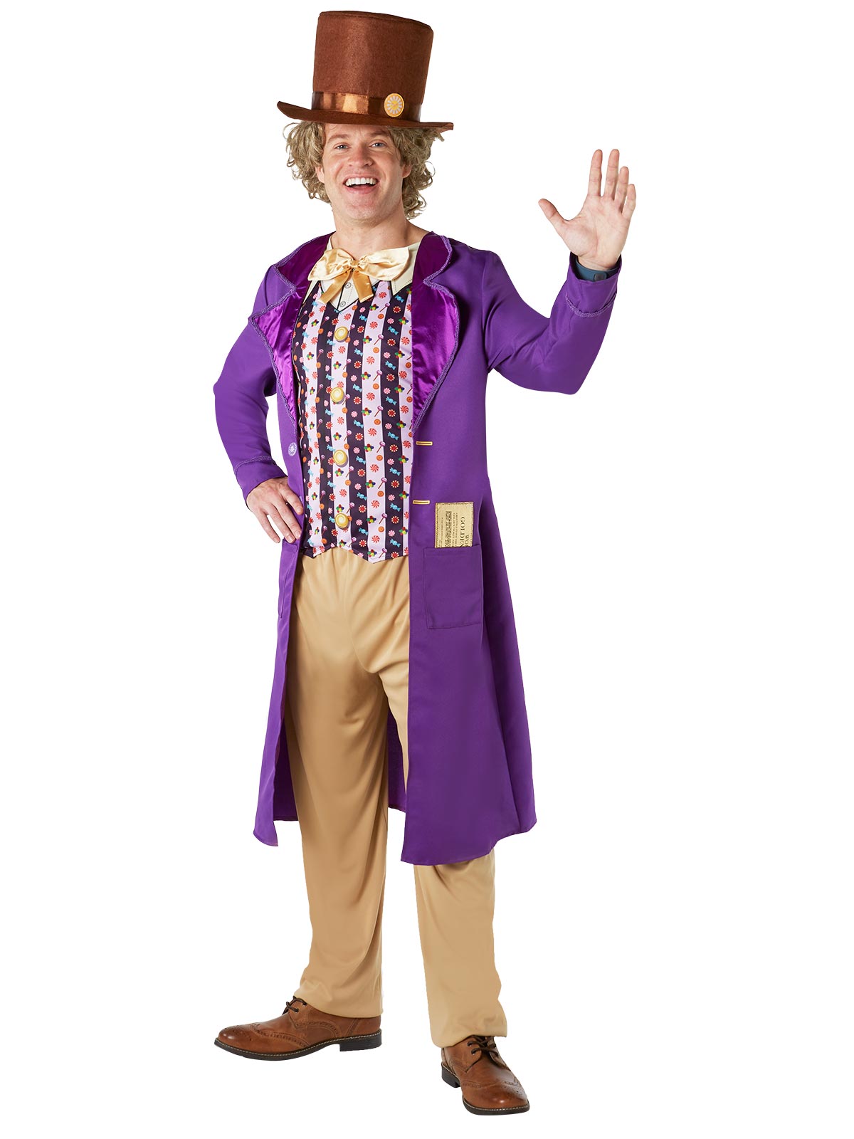 WILLY WONKA DELUXE COSTUME, ADULT - Side