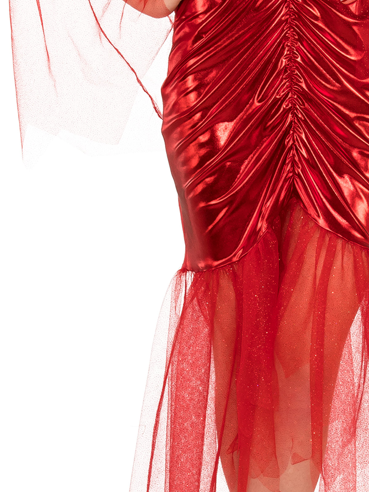 RED DEVIL BRIDE COSTUME, ADULT - STD - Side