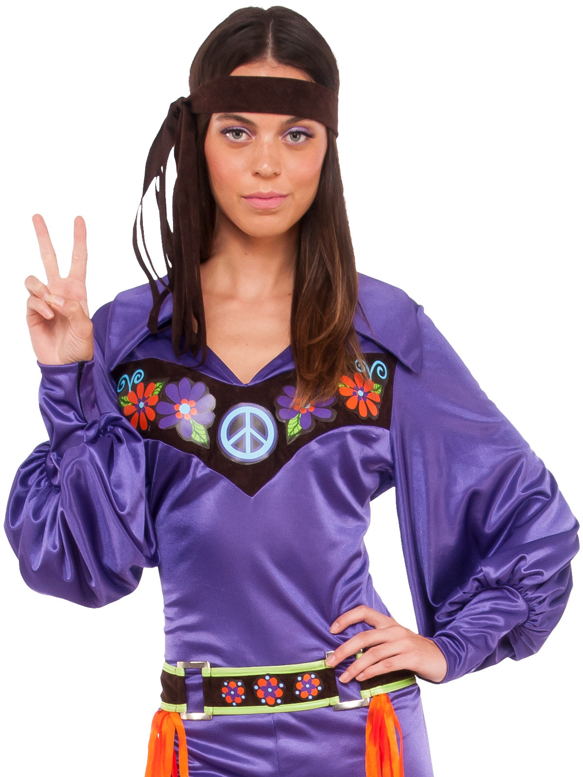 70'S BABE HIPPIE COSTUME, ADULT - STD - Back