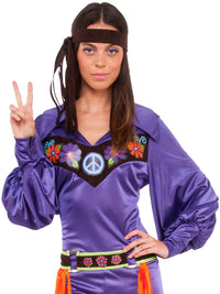 70'S BABE HIPPIE COSTUME, ADULT - STD - Back