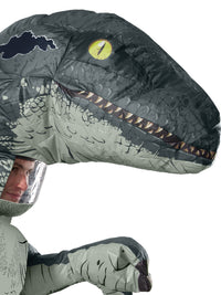 VELOCIRAPTOR BLUE INFLATABLE COSTUME, ADULT - STD - Back