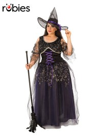 MIDNIGHT WITCH COSTUME, ADULT - PLUS - Front