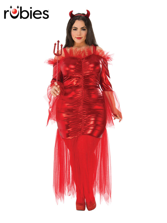 RED DEVIL COSTUME, ADULT - PLUS - Front