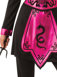 PINK NINJA WARRIOR COSTUME, ADULT - Side
