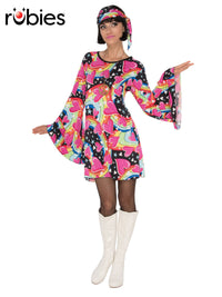 GO GO GIRL COSTUME, ADULT - Front