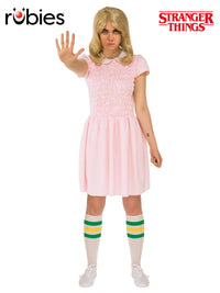 STRANGER THINGS ELEVEN PINK DRESS COSTUME, ADULT - Front