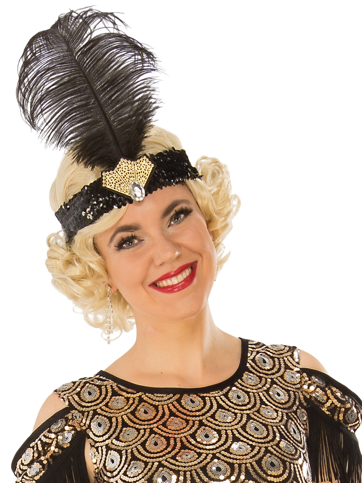 GOLD FLAPPER COSTUME, ADULT - Back