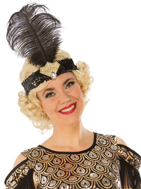 GOLD FLAPPER COSTUME, ADULT - Back
