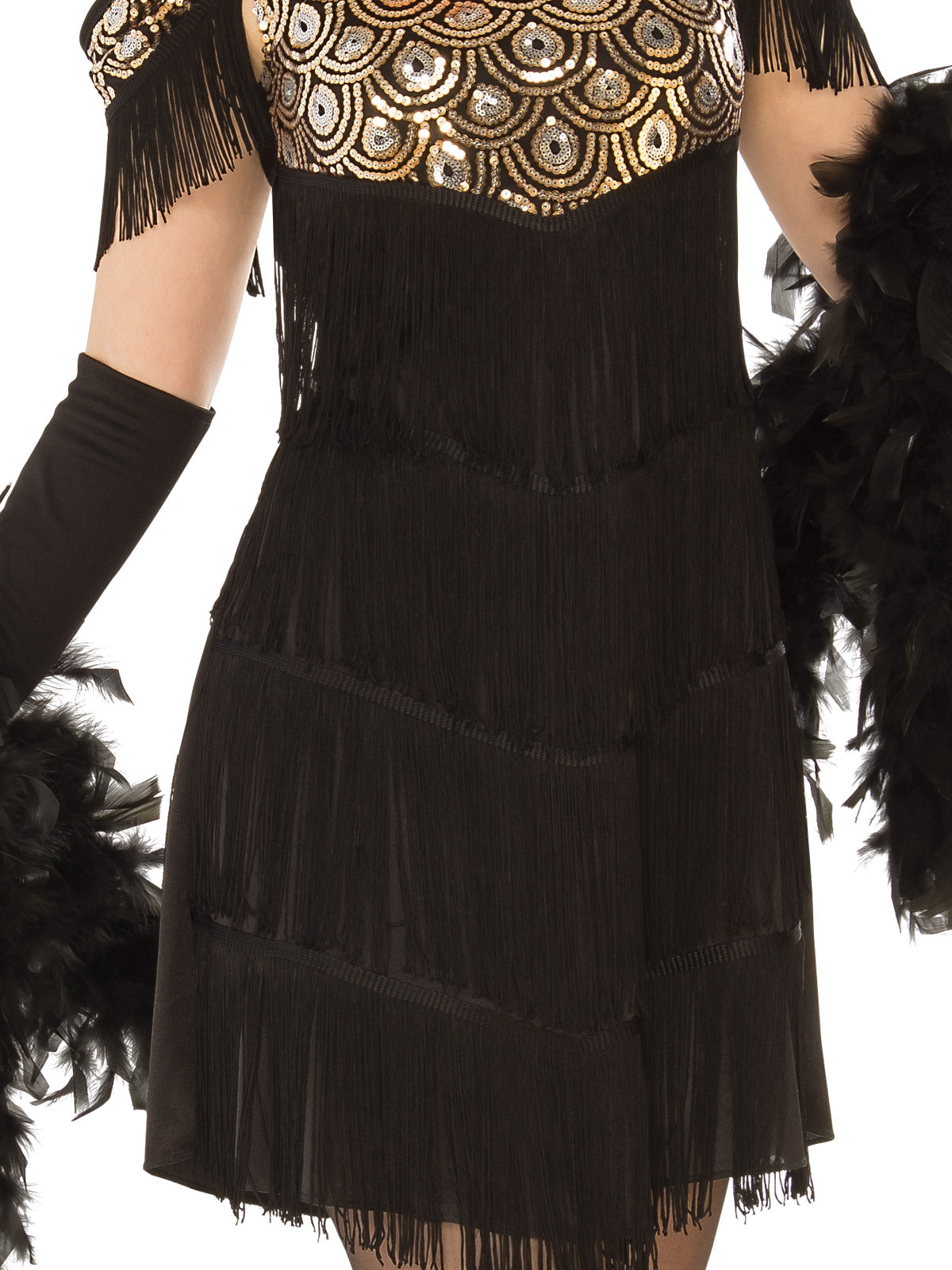 GOLD FLAPPER COSTUME, ADULT - Side