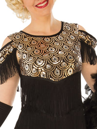 GOLD FLAPPER COSTUME, ADULT - Packaging