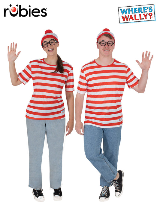 WHERE'S WALLY COSTUME, ADULT - Front