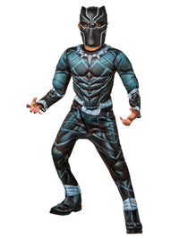 BLACK DELUXE PANTHER COSTUME, CHILD - Front
