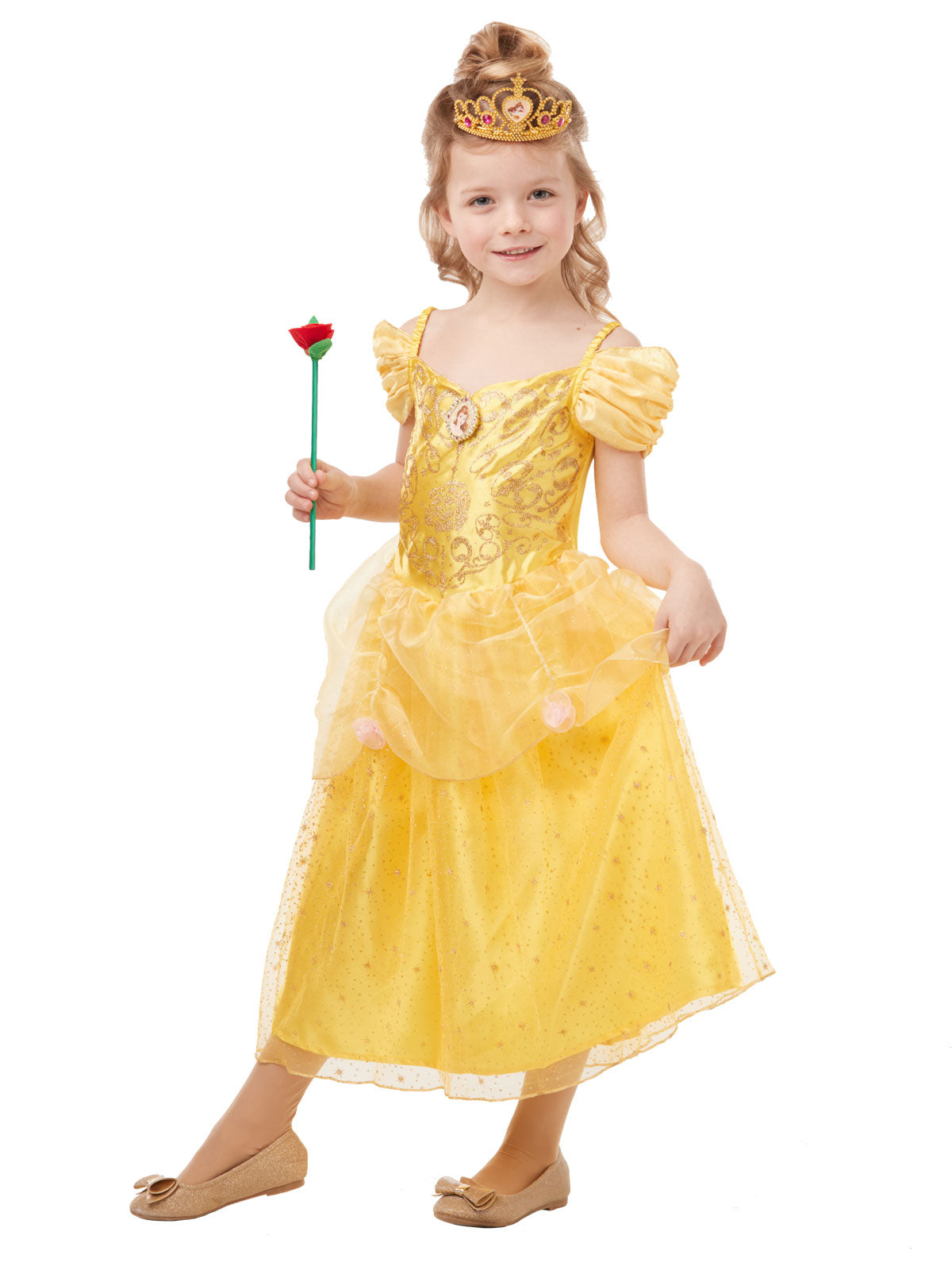BELLE GLITTER &amp; SPARKLE COSTUME, CHILD - Side