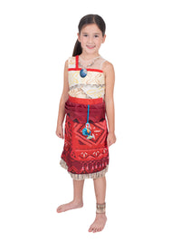 MOANA DELUXE COSTUME WITH HEIHEI ACCESSORY, CHILD - 4-6 YRS - Side