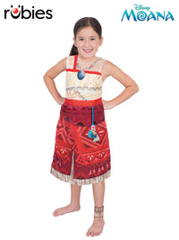 MOANA DELUXE COSTUME WITH HEIHEI ACCESSORY, CHILD - 4-6 YRS - Front