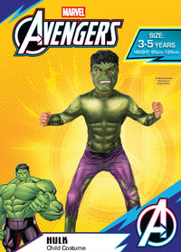 HULK COSTUME, CHILD - 3-5 YRS - Packaging