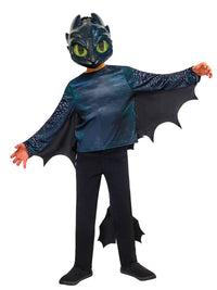 TOOTHLESS NIGHT FURY COSTUME, CHILD - Back