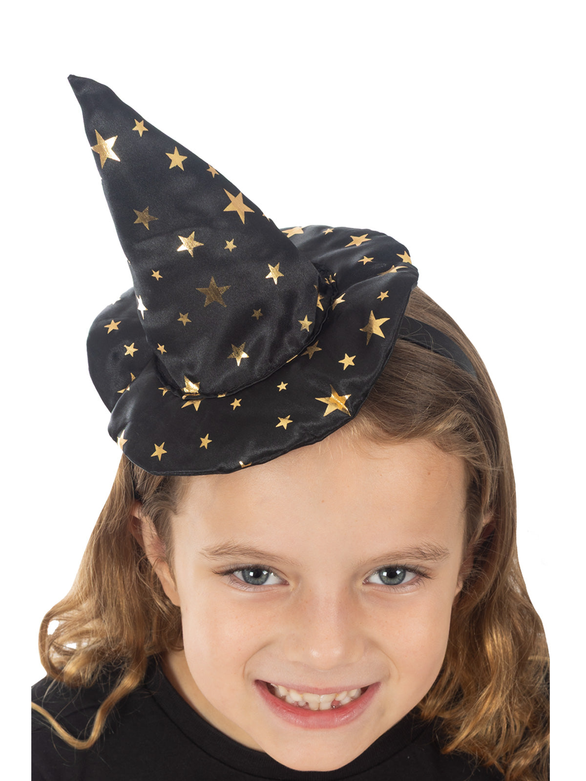 WITCH BLACK &amp; GOLD STAR HEADBAND - CHILD - Back