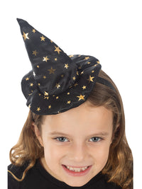 WITCH BLACK &amp; GOLD STAR HEADBAND - CHILD - Back