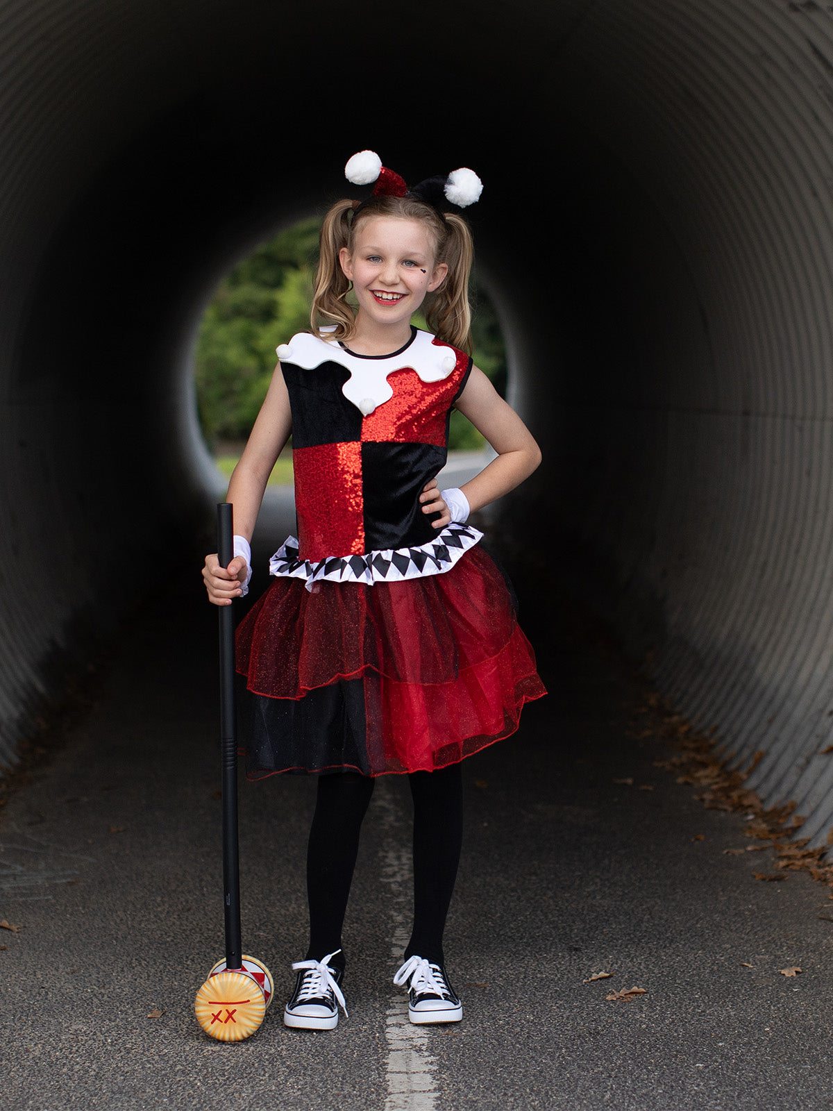 HARLEY QUINN DELUXE TUTU COSTUME, CHILD