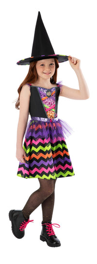 BARBIE WITCH COLOURFUL COSTUME, CHILD - Back