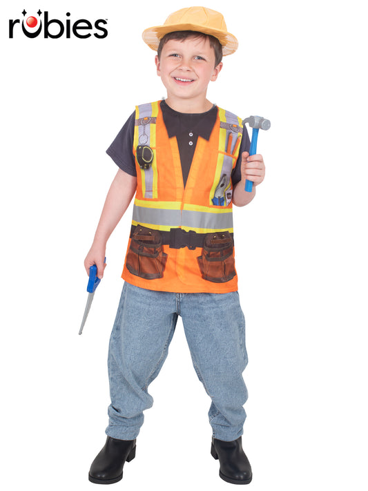 CONSTRUCTION WORKER COSTUME, CHILD - Front