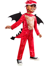 RED DRAGON COSTUME, CHILD - Back
