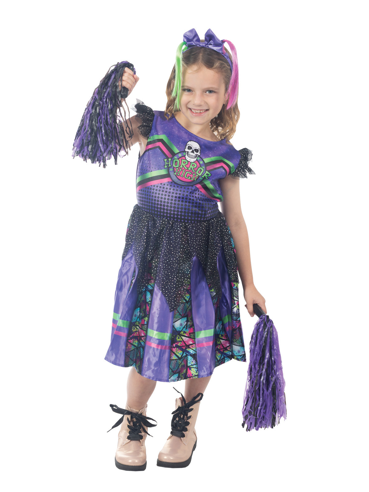 GOTHIC CHEERLEADER COSTUME, CHILD - Back