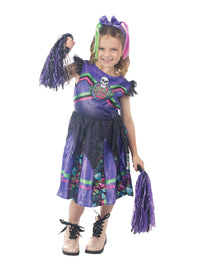 GOTHIC CHEERLEADER COSTUME, CHILD - Back