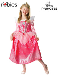 SLEEPING BEAUTY GLITTER DELUXE COSTUME, CHILD - M - Front