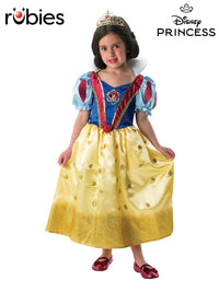 SNOW WHITE GLITTER DELUXE COSTUME, CHILD - M - Front
