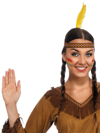 NATIVE AMERICAN WOMANS COSTUME, ADULT - STD - Back