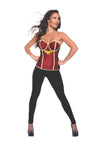 WONDER WOMAN FISHNET OVERLAY, ADULT - Front