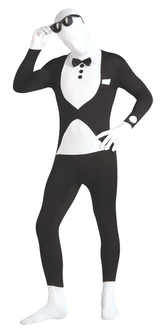 2ND SKIN SUIT TUXEDO, ADULT - Front