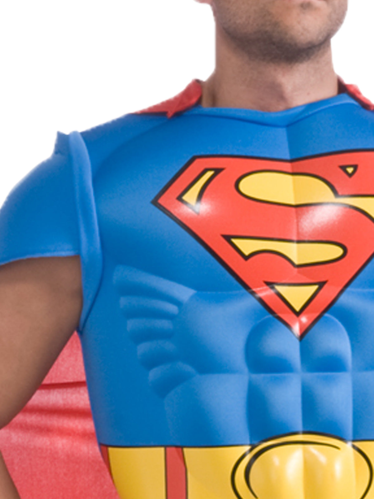 SUPERMAN MUSCLE CHEST SHIRT, ADULT - Back