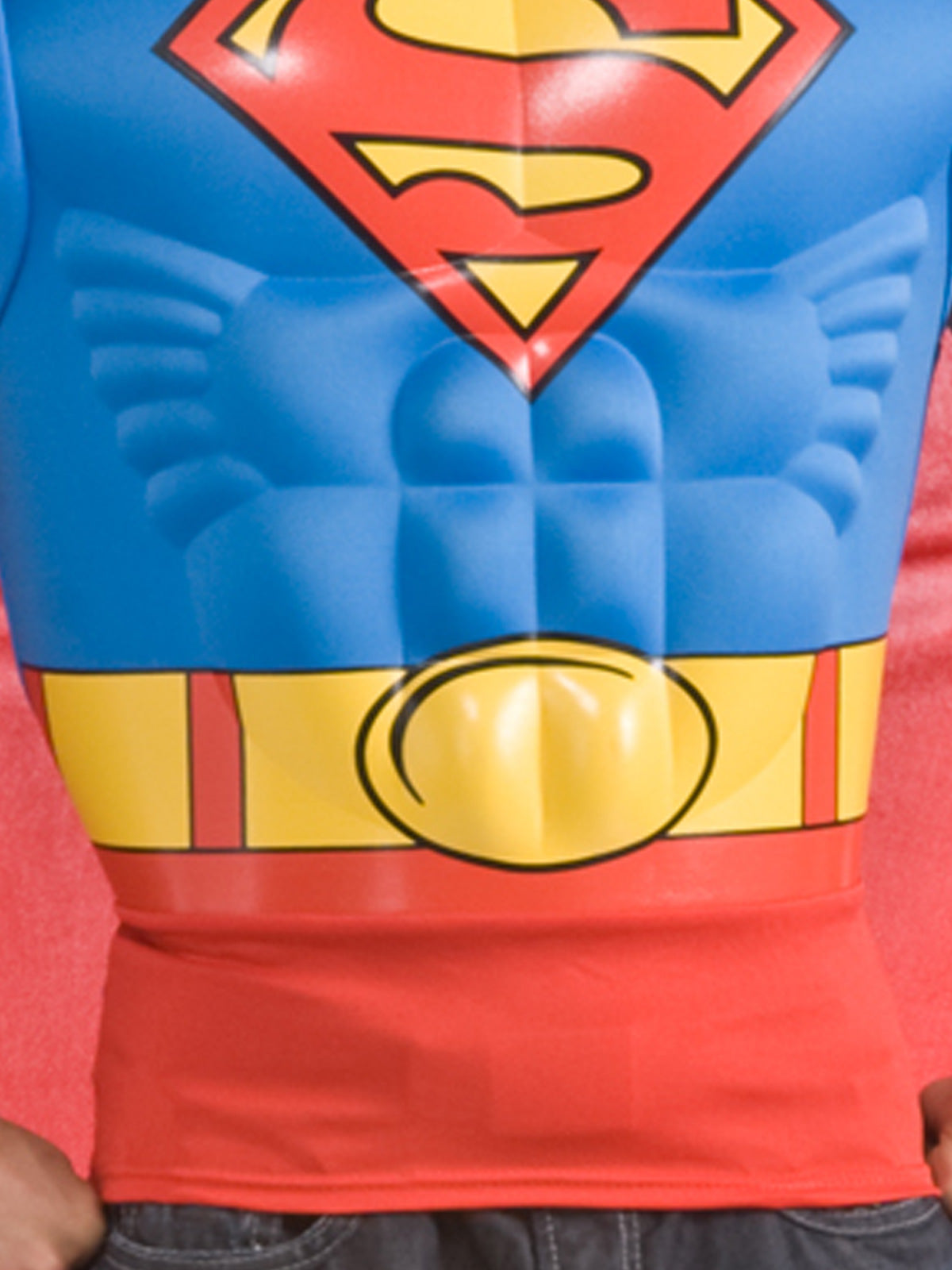 SUPERMAN MUSCLE CHEST SHIRT, ADULT - Side