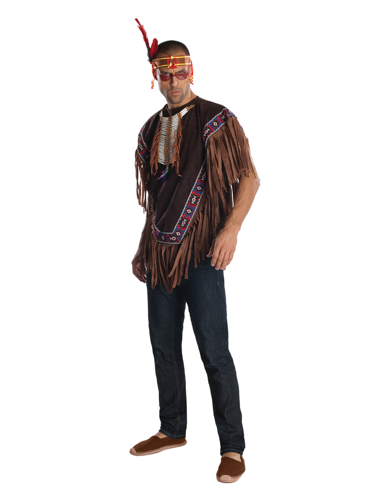 NATIVE AMERICAN MAN COSTUME, ADULT - STD - Back