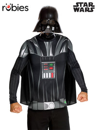 DARTH VADER CLASSIC COSTUME TOP &amp; MASK, ADULT - Front