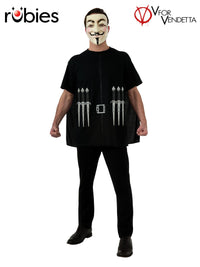 V FOR VENDETTA CLASSIC COSTUME, ADULT - Front