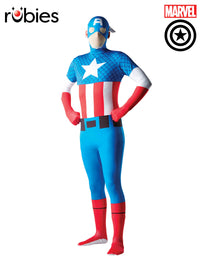 CAPTAIN AMERICA 2ND SKIN SUIT, ADULT - Front