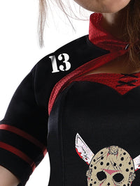 JASON CHEERLEADER SECRET WISHES CORSET COSTUME, ADULT - Side