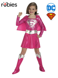 SUPERGIRL PINK COSTUME, CHILD - Front