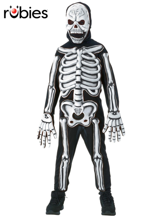 SKELETON GLOW IN THE DARK COSTUME, CHILD - Front