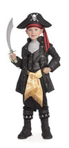 CAPTAIN BLACK DELUXE COSTUME, CHILD - M - Front